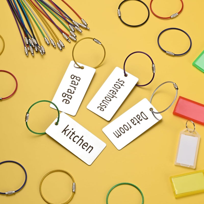 luvtree 5.9in/15cm Stainless Steel Keychain Cable,Wire Diameter 2mm Metal Key Ring Loop,20 Pieces - Image 4